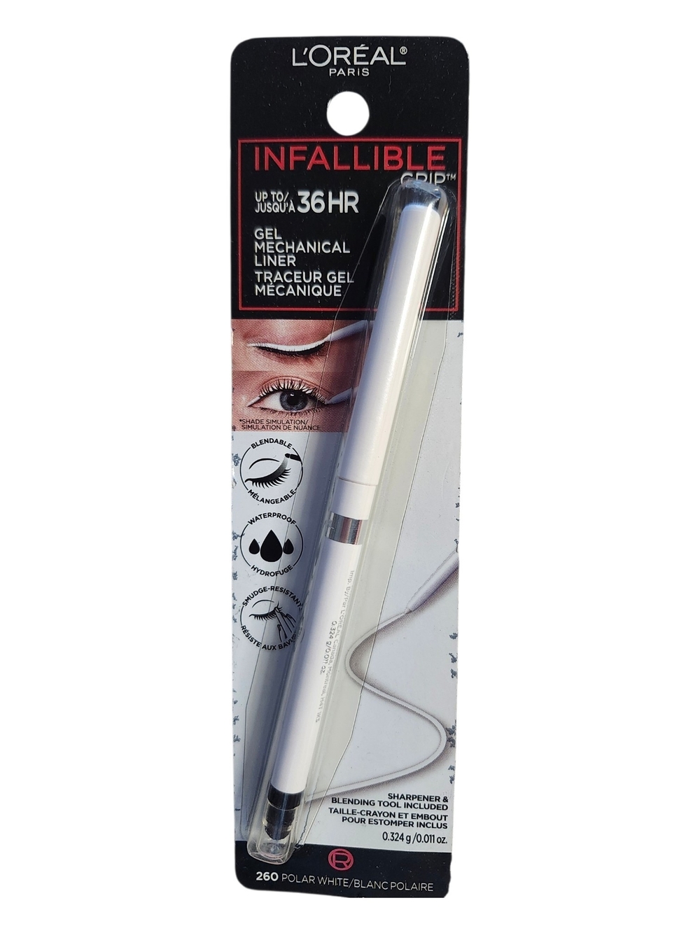 L'OREAL NEW Infallible Grip Polar White Gel Mechanical Liner